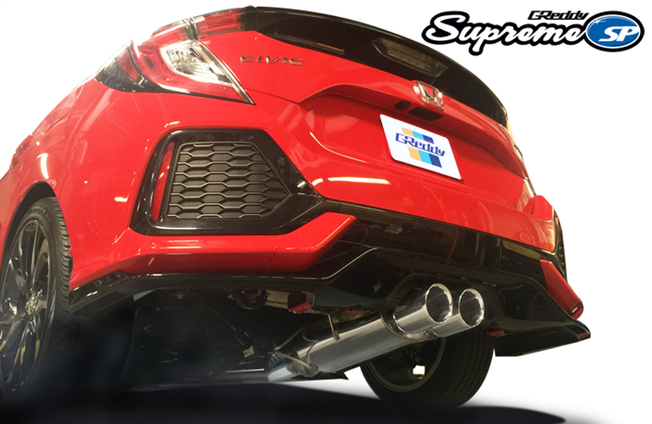 GReddy 2017+ Honda Civic Sport Hatchback 76mm Supreme SP Cat-Back Exhaust