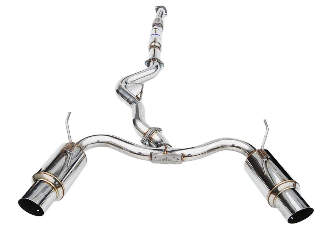 Invidia 08-11 STi Hatch / 11 WRX Hatch Dual N1 Single Layer Titanium Tipped Cat-back Exhaust