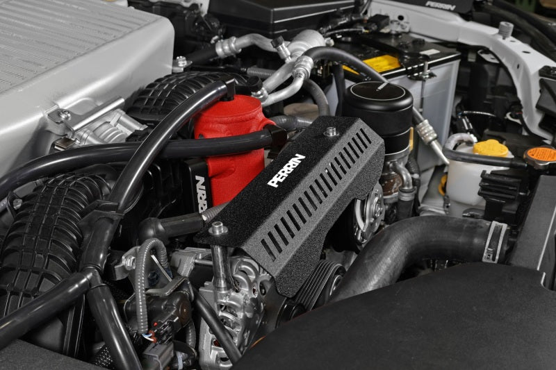 PERRIN 22-23 Subaru WRX Pulley Cover (Short Version - Works w/AOS System) - Black