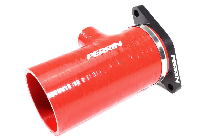 PERRIN 2022+ Subaru WRX Red 3in Turbo Inlet Hose w/ Nozzle (Short)