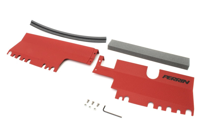 PERRIN 15-21 WRX/STI Radiator Shroud (Without OEM Intake Scoop) - Red