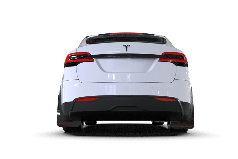 Rally Armor 22-25 Tesla Model X Black UR Mud Flap - Metallic Black Logo
