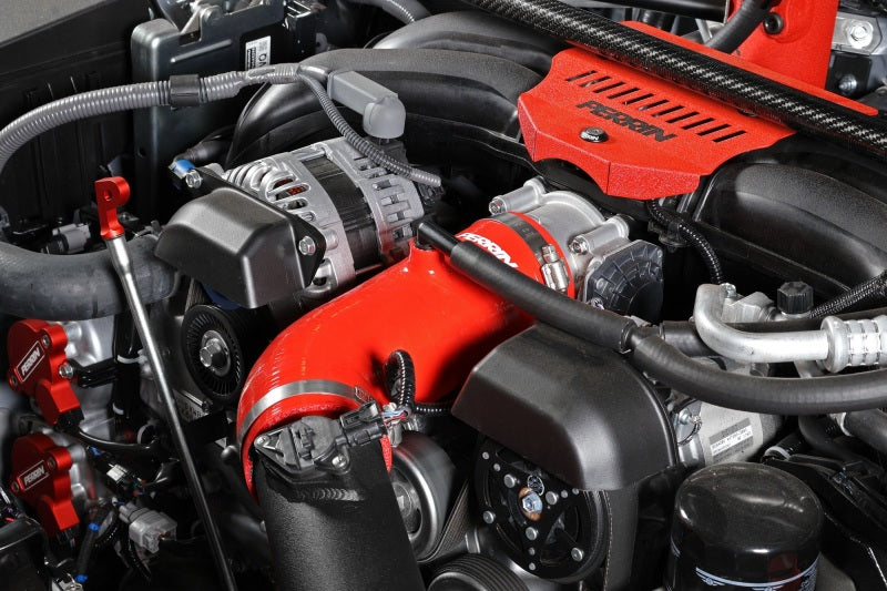 PERRIN 22-23 Subaru BRZ/Toyota GR86 Silicone Inlet Hose (3in. ID / SS Wire) - Red