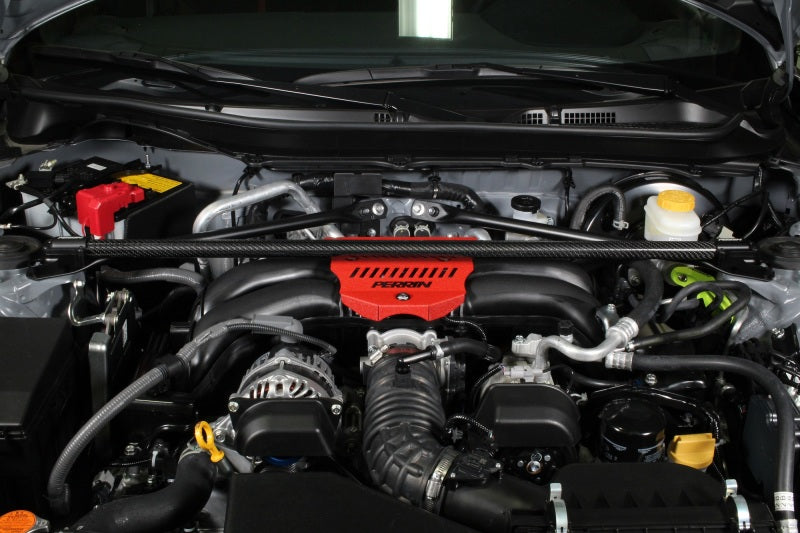 PERRIN 2013+ BRZ/FR-S/86/GR86 Front Strut Brace - Carbon Fiber (Req. Removal of OEM Engine Cover)