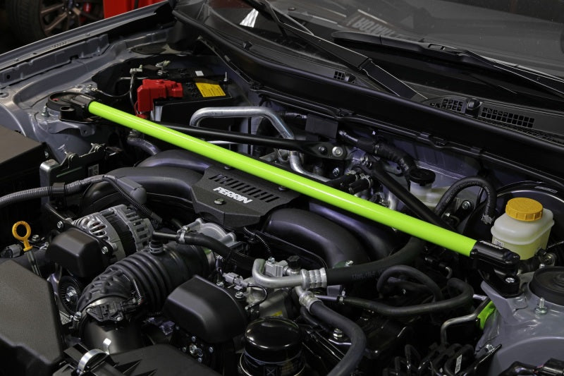 PERRIN 2013+ BRZ/FR-S/86/GR86 Strut Brace - Neon Yellow Wrinkle