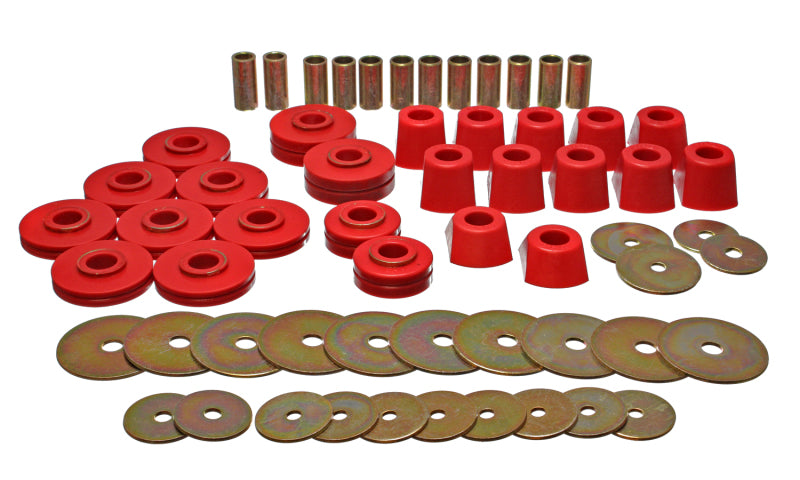 Energy Suspension 67-95 K5 Blazer / 67-70 Denali XL/Suburban/Yukon XL 4WD Red Body (Cab) Mount Set