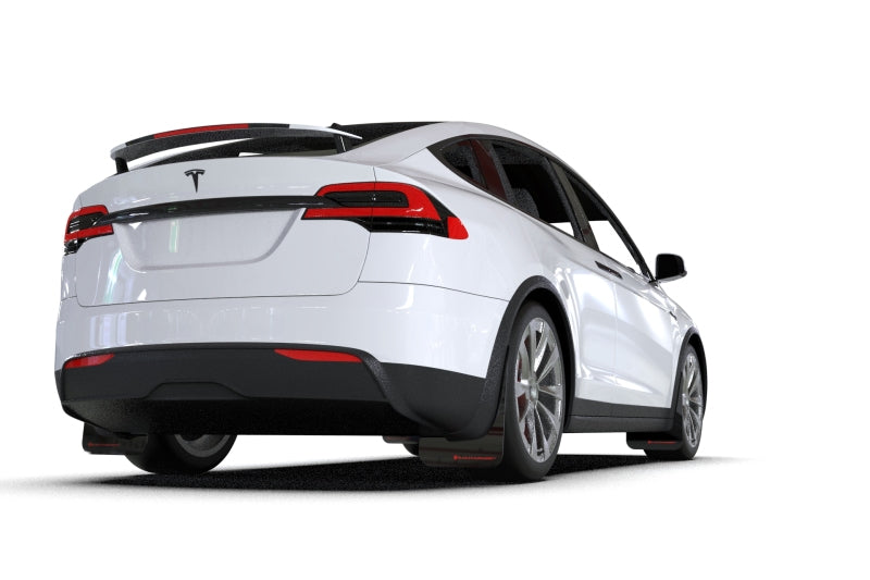 Rally Armor 22-25 Tesla Model X Black UR Mud Flap - Metallic Black Logo