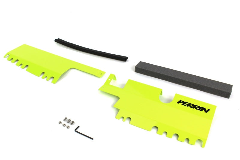 PERRIN 15-21 WRX/STI Radiator Shroud (With OEM Intake Scoop) - Neon Yellow