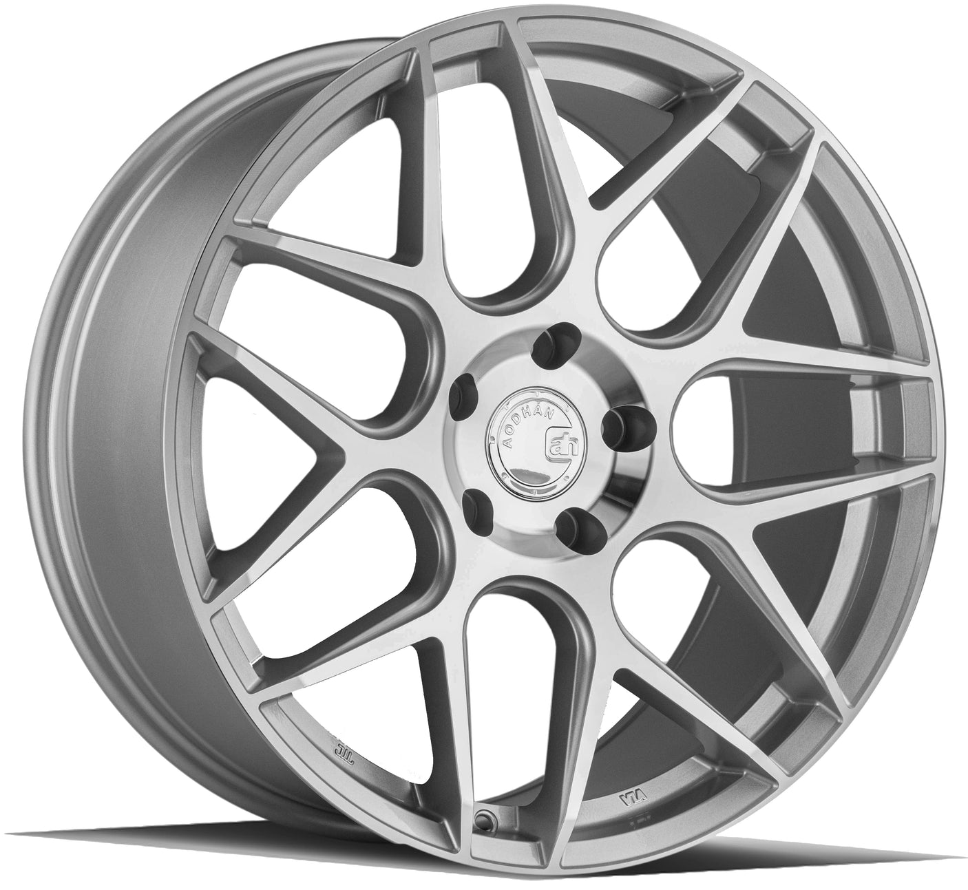 Aodhan AFF2 20X9 5X112 +30 Offset Wheel - Gloss Silver Machined Face - Aodhan Aftermarket Wheel