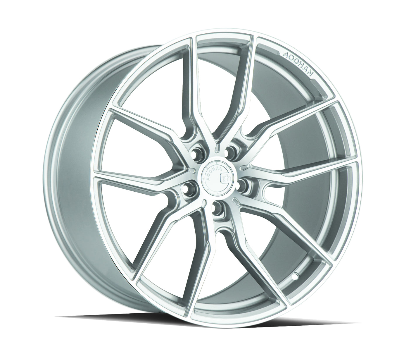 Aodhan AFF1 20X10.5 5X120 +35 Offset Wheel - Gloss Silver Machined Face - Aodhan Aftermarket Wheel