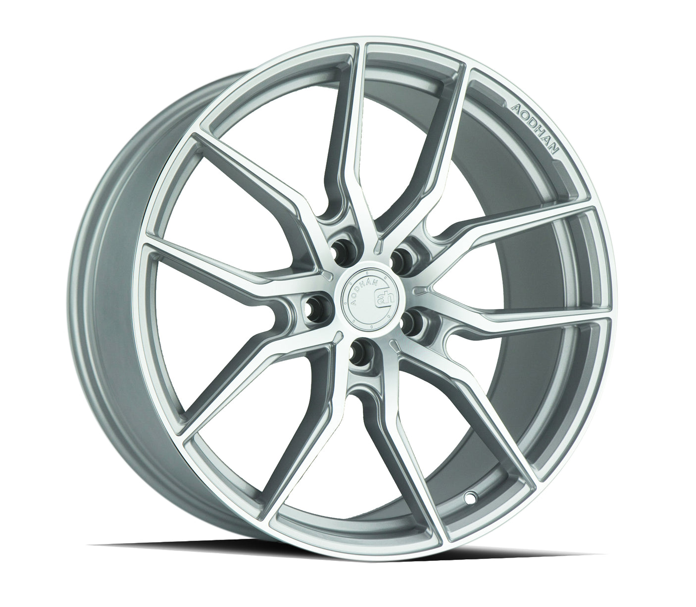 Aodhan AFF1 20X9 5X120 +30 Offset Wheel - Gloss Silver Machined Face - Aodhan Aftermarket Wheel