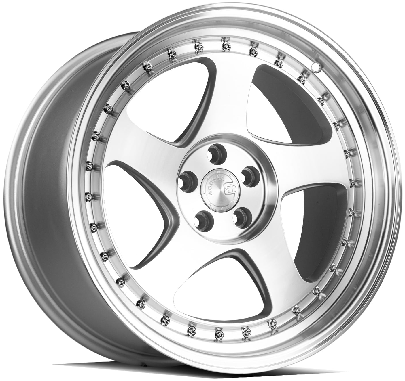 Aodhan AH01 18X9.5 5X100 +35 Offset Wheel - Silver w/Machined Face - Aodhan Aftermarket Wheel