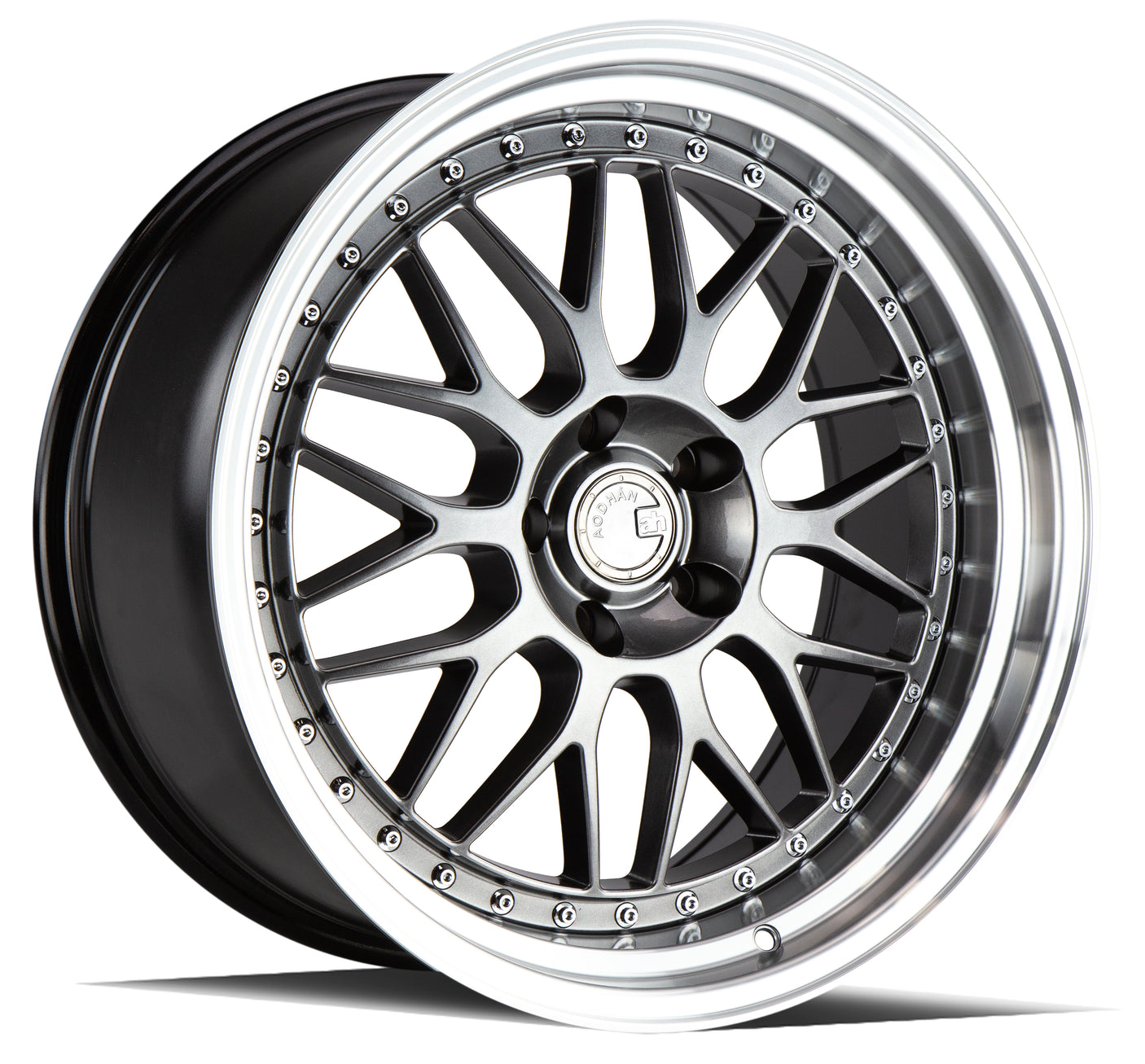 Aodhan AH02 19X9.5 5X114.3 +22 Offset Wheel - Hyper Black w/ Machined Lip - Aodhan Aftermarket Wheel