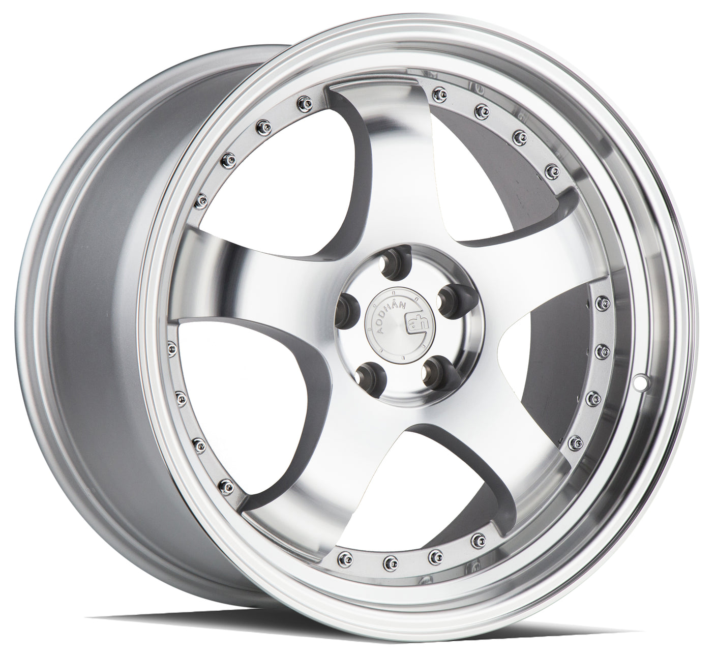 Aodhan AH03 18X9.5 5X100 +35 Offset Wheel - Silver w/Machined Face - Aodhan Aftermarket Wheel