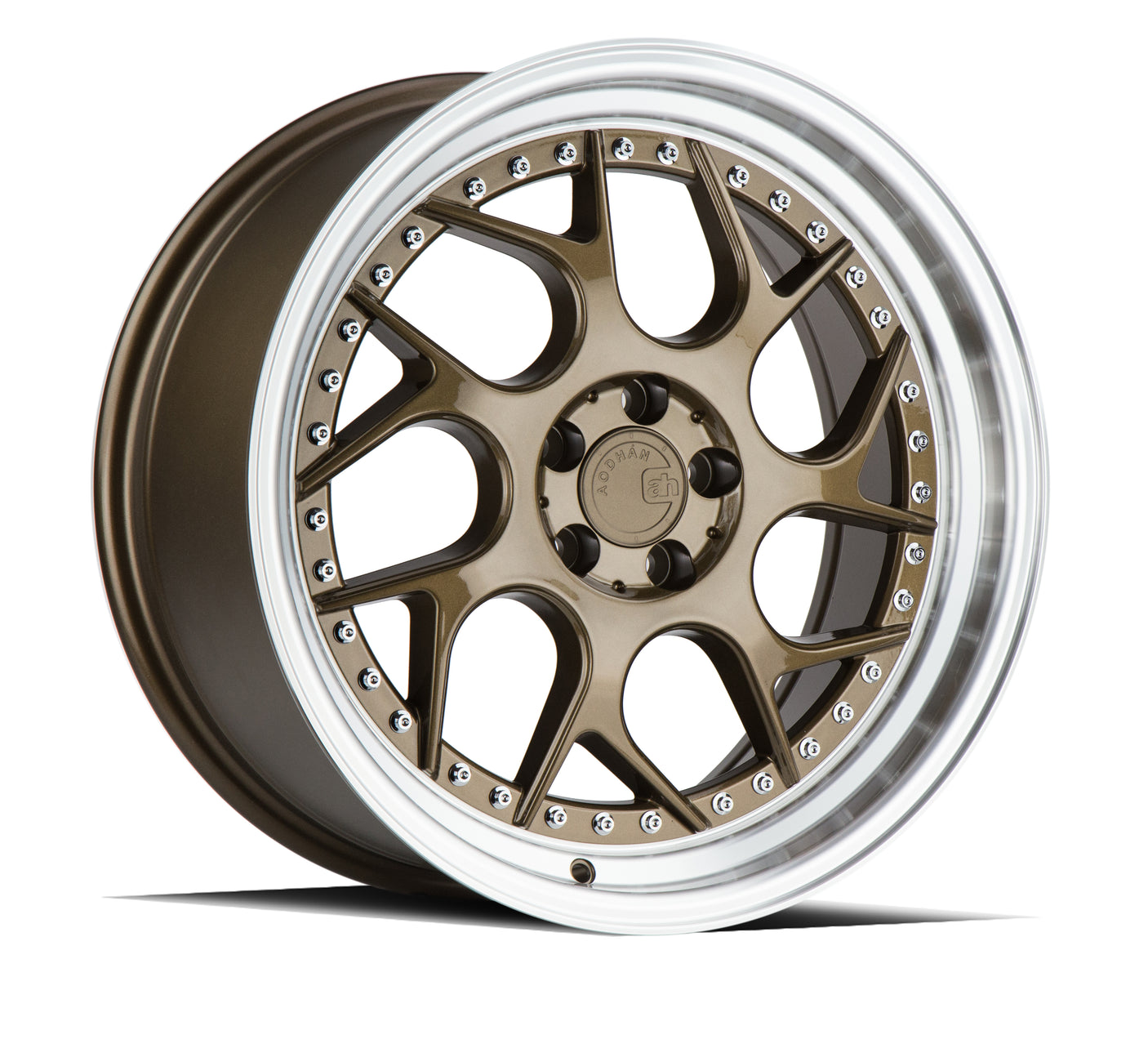 Aodhan DS01 18X8.5 5X114.3 +35 Offset Wheel - Bronze w/Machined Lip - Aodhan Aftermarket Wheel