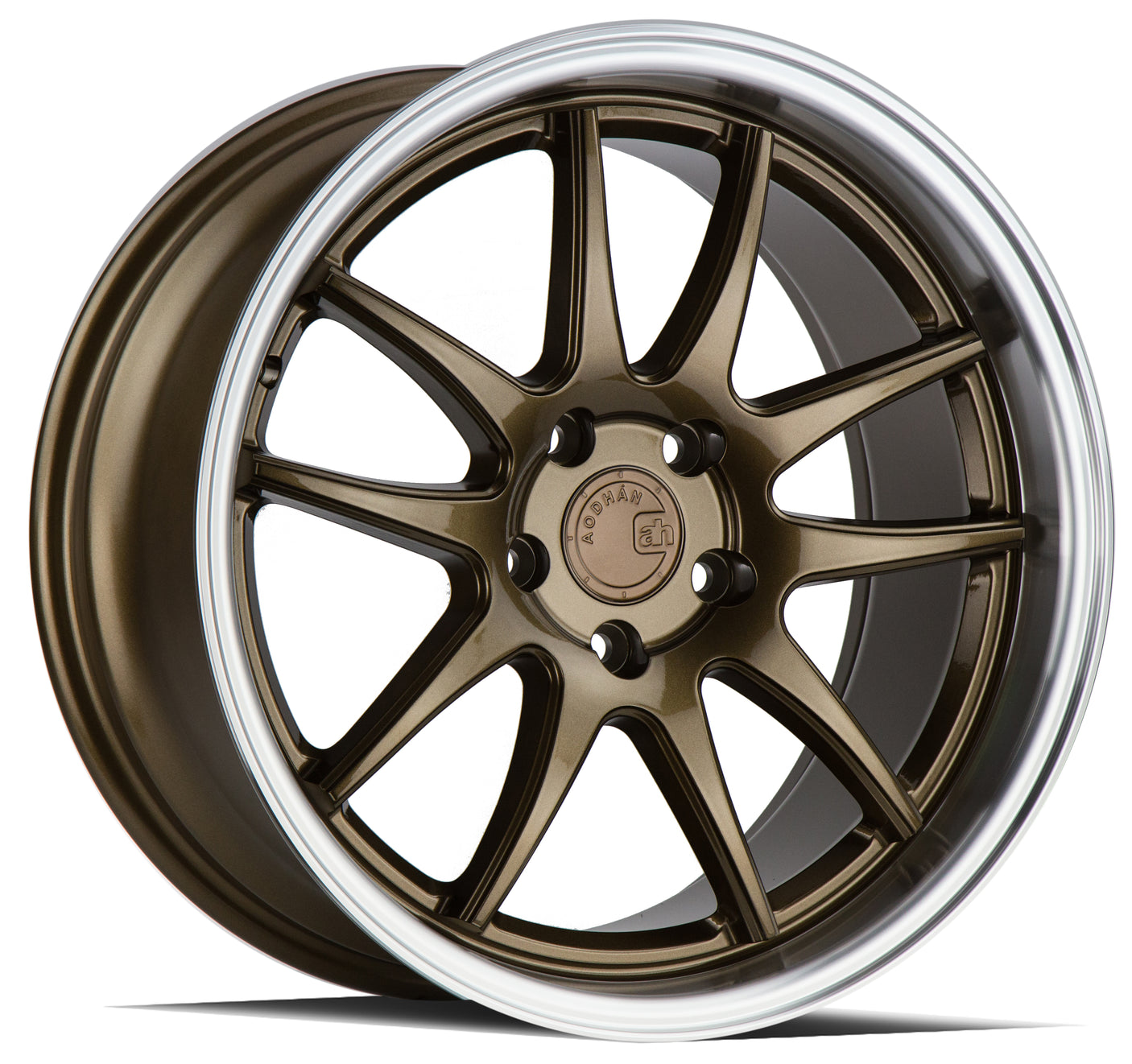 Aodhan DS02 18X8.5 5X114.3 +35 Offset Wheel - Bronze w/Machined Lip - Aodhan Aftermarket Wheel