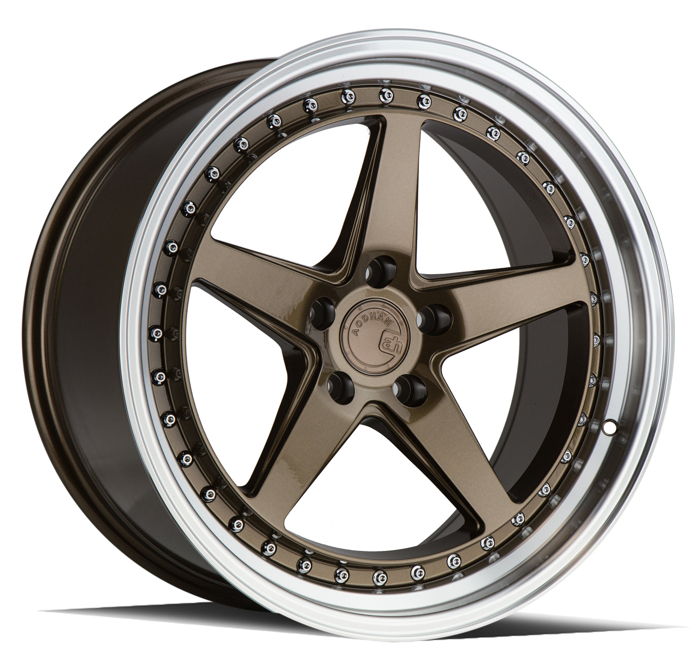 Aodhan DS05 18X9.5 5X114.3 +15 Offset Wheel - Bronze w/Machined Lip - Aodhan Aftermarket Wheel