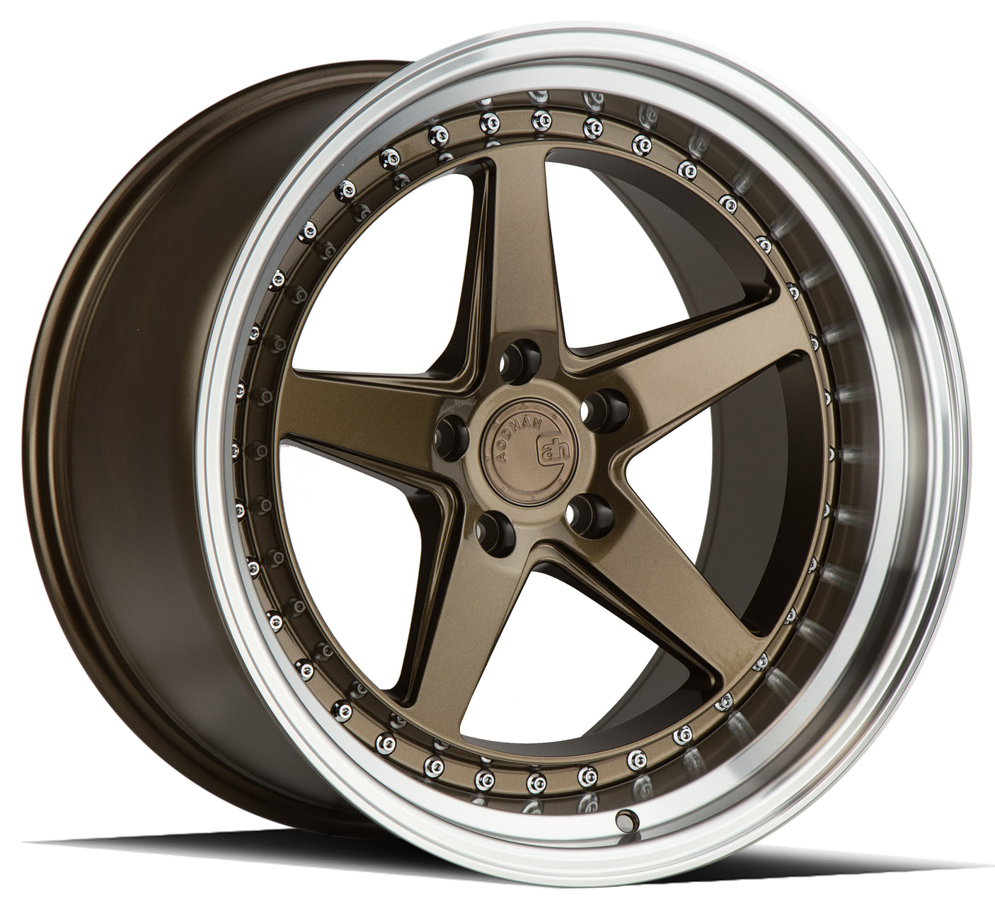 Aodhan DS05 19X11 5X114.3 +15 Offset Wheel - Bronze w/Machined Lip - Aodhan Aftermarket Wheel