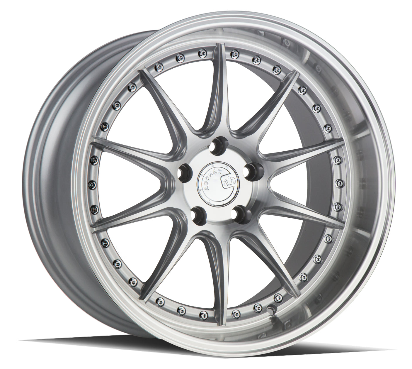 Aodhan DS07 19X11 5X114.3 +15 Offset Wheel - Silver w/Machined Face - Aodhan Aftermarket Wheel