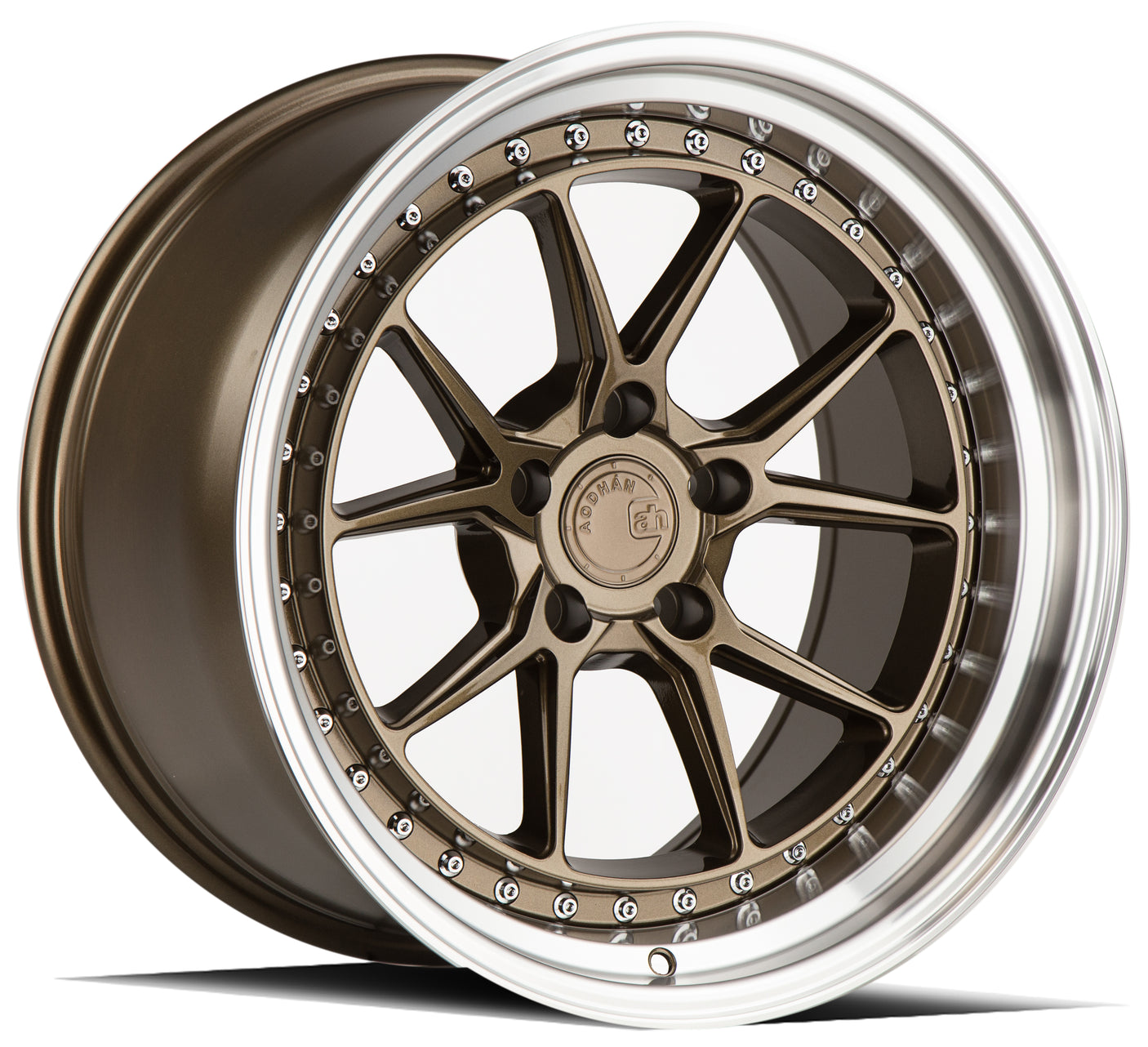 Aodhan DS08 18X10.5 5X114.3 +15 Offset Wheel - Bronze w/Machined Lip - Aodhan Aftermarket Wheel