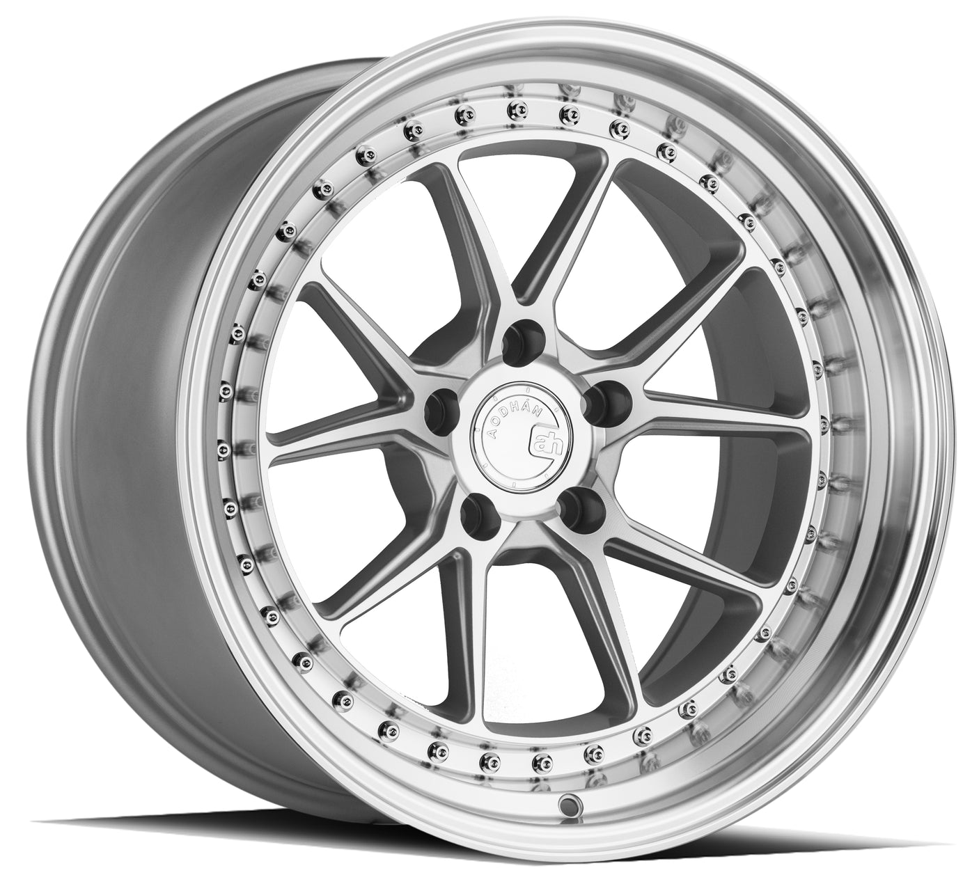 Aodhan DS08 18X10.5 5X114.3 +22 Offset Wheel - Silver w/Machined Face - Aodhan Aftermarket Wheel