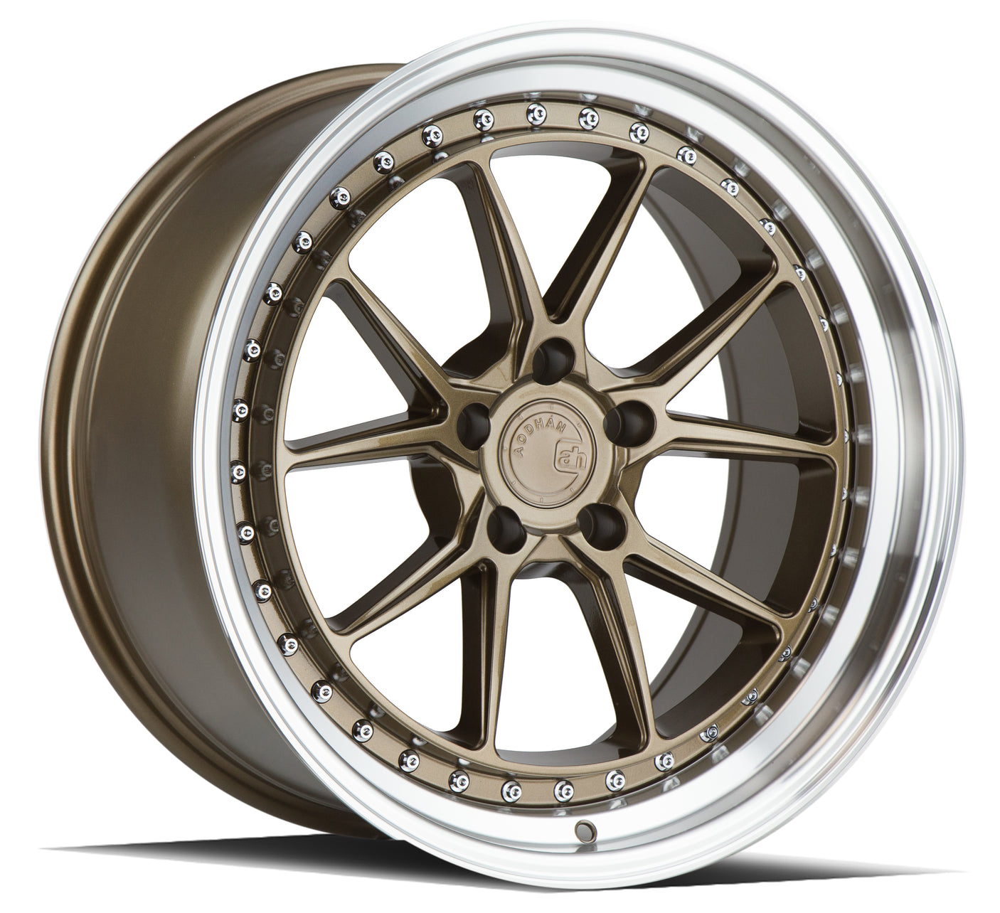 Aodhan DS08 19X11 5X114.3 +15 Offset Wheel - Bronze w/Machined Lip - Aodhan Aftermarket Wheel