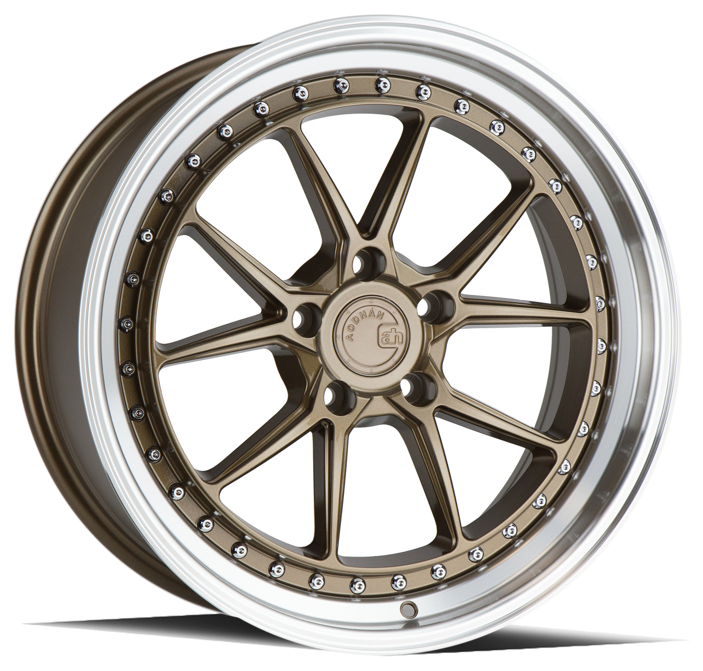 Aodhan DS08 19X8.5 5X120 +35 Offset Wheel - Bronze w/Machined Lip - Aodhan Aftermarket Wheel