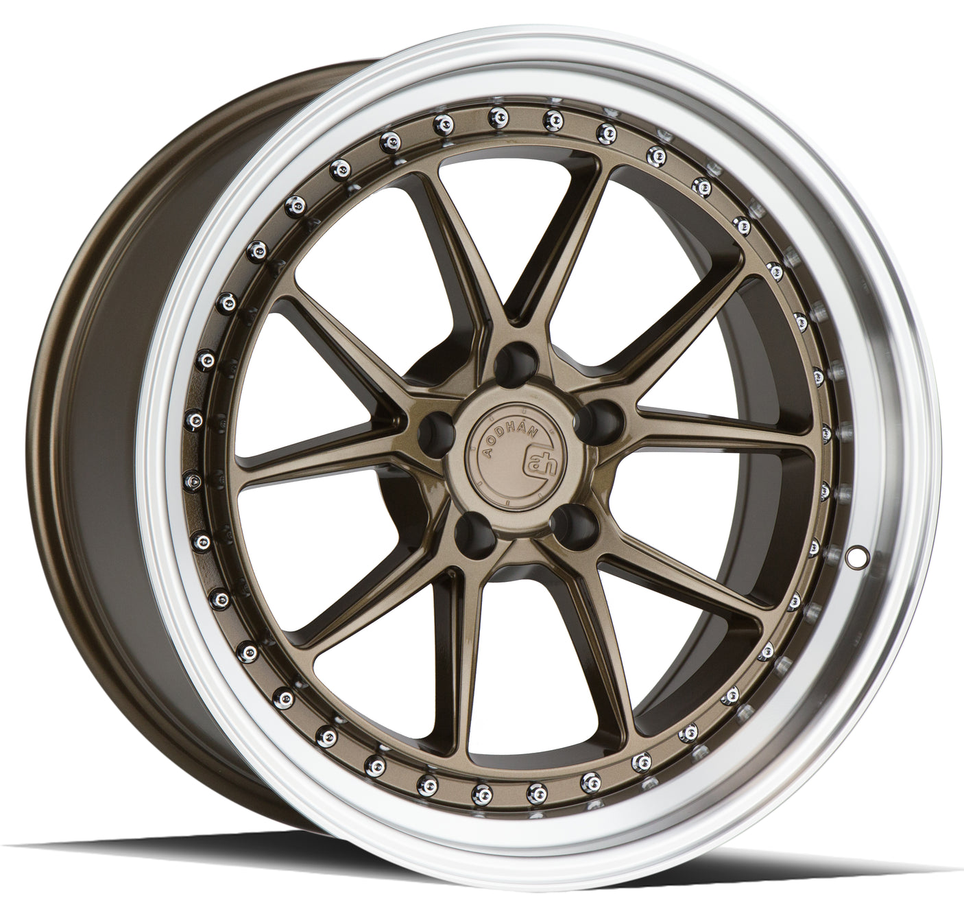 Aodhan DS08 19X9.5 5X120 +35 Offset Wheel - Bronze w/Machined Lip - Aodhan Aftermarket Wheel