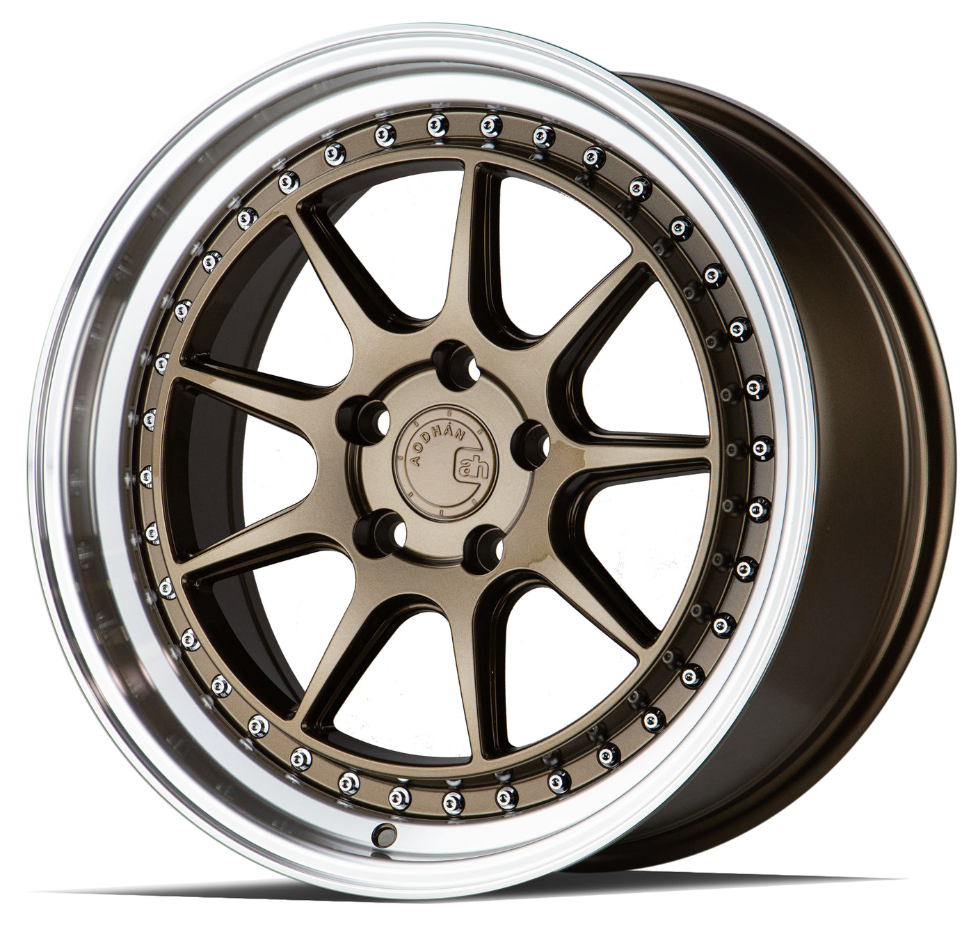 Aodhan DS-X 18X8.5 5X114.3 +35 Offset Wheel - Bronze w/Machined Lip