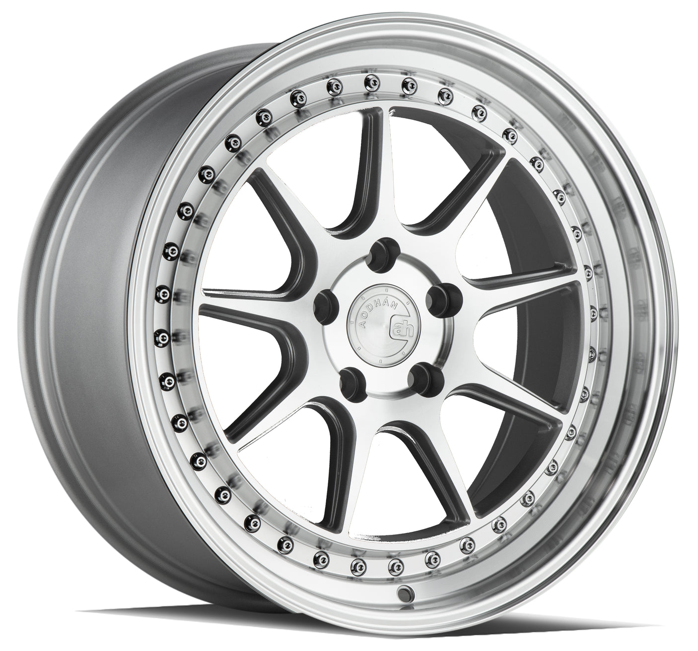 Aodhan DS-X 18X8.5 5X100 +35 Offset Wheel - Silver w/Machined Face
