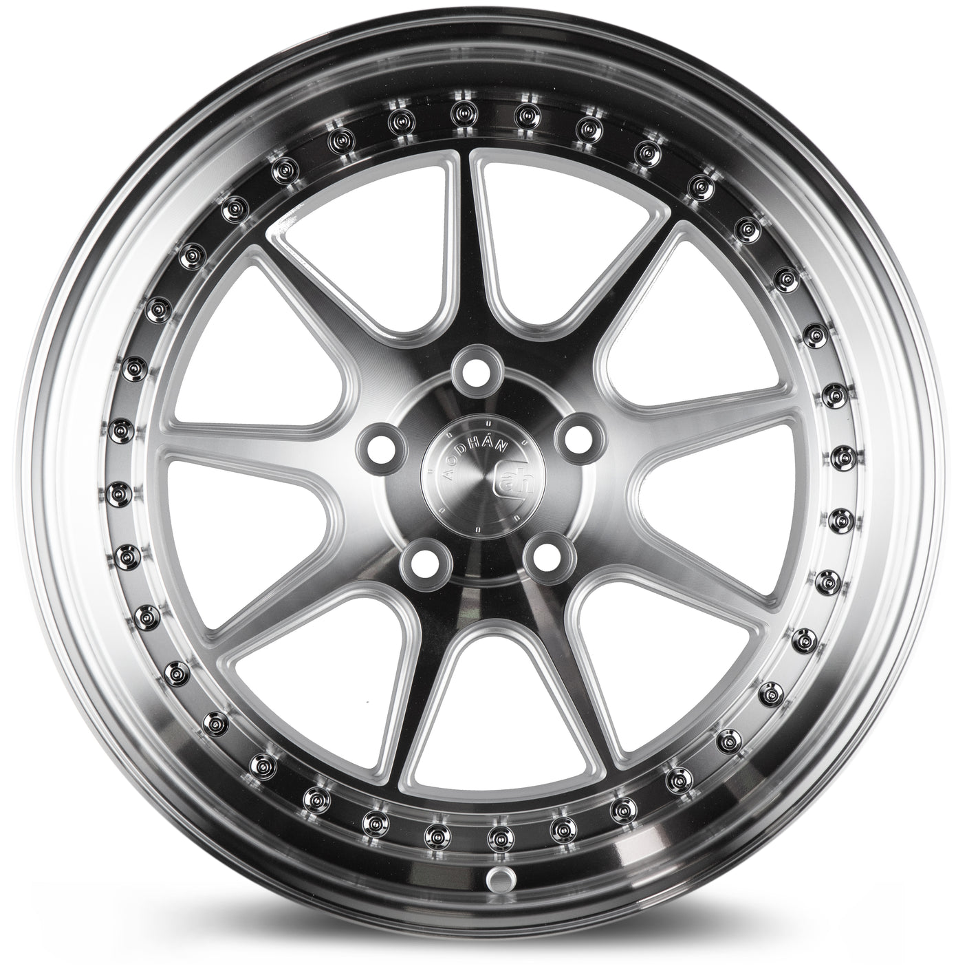 Aodhan DS-X 18X9.5 5X114.3 +15 Offset Wheel - Silver w/Machined Face