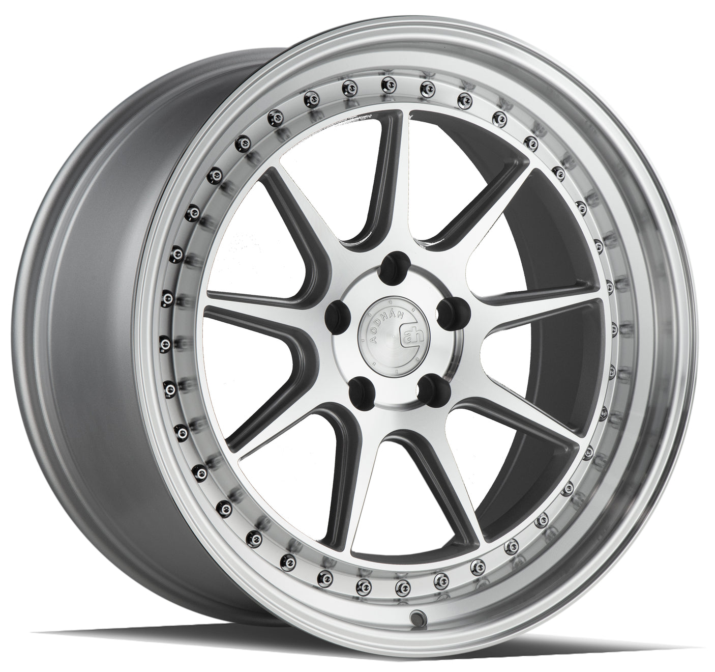 Aodhan DS-X 19X9.5 5X114.3 +30 Offset Wheel - Silver w/Machined Face