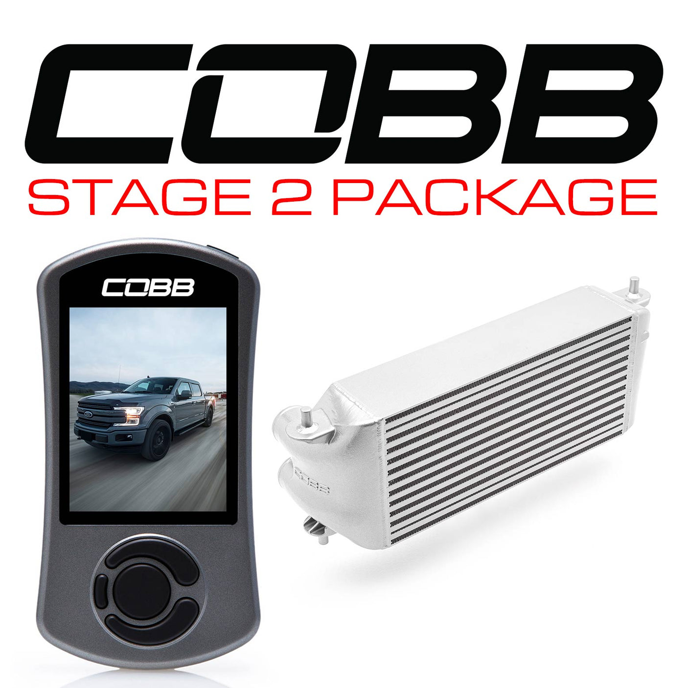 Cobb 17-19 Ford F-150 EcoBoost 3.5L Stage 2 Power Package w/TCM - Silver