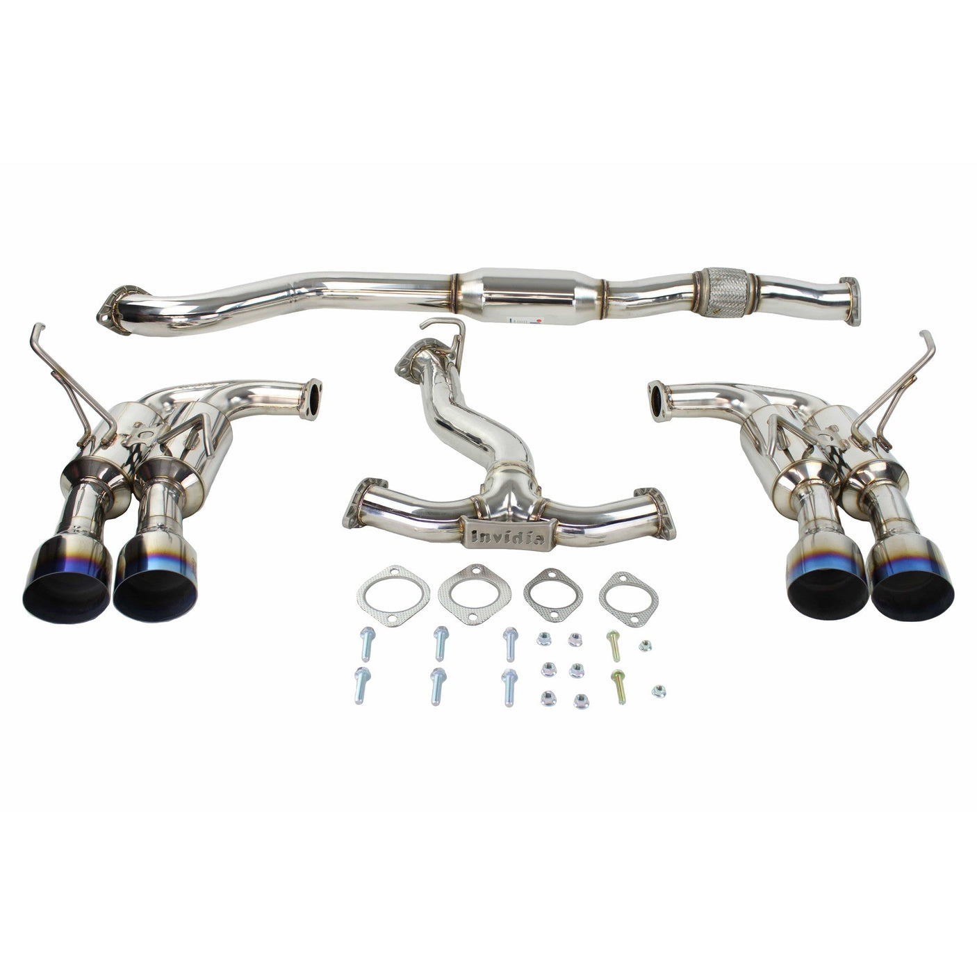 Invidia 2015+ Subaru WRX / STI Gemini/R400 Single Layer Quad Titanium Tip Cat-Back Exhaust