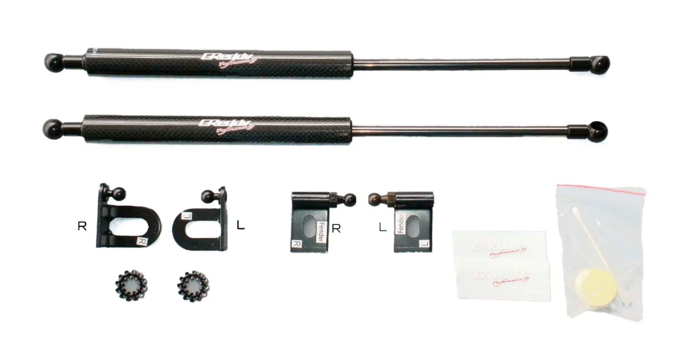 GReddy 98-02 Nissan ER34 Skyline (Non GTR) Engine Hood Lifter Kit (Designed for OEM weight hoods.)