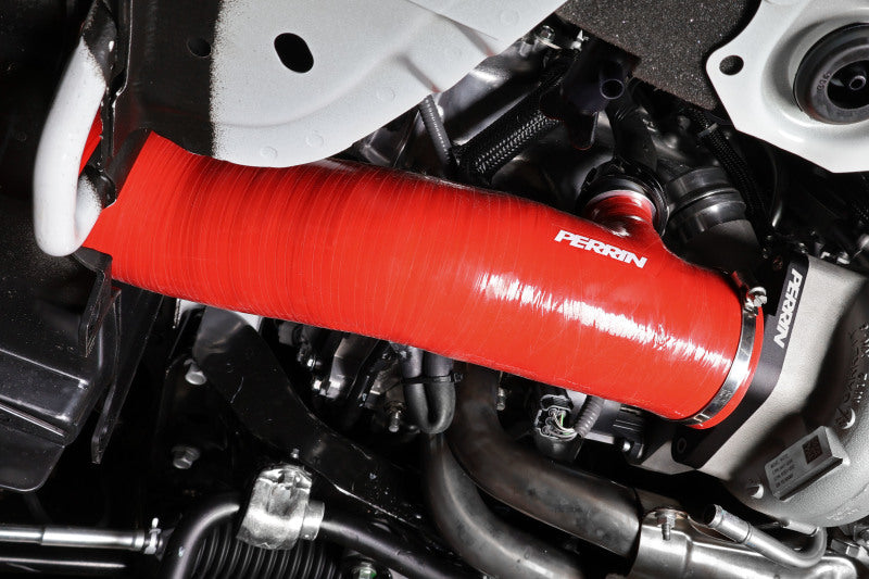 PERRIN 2022+ Subaru WRX Red 3in Turbo Inlet Hose w/ Nozzle