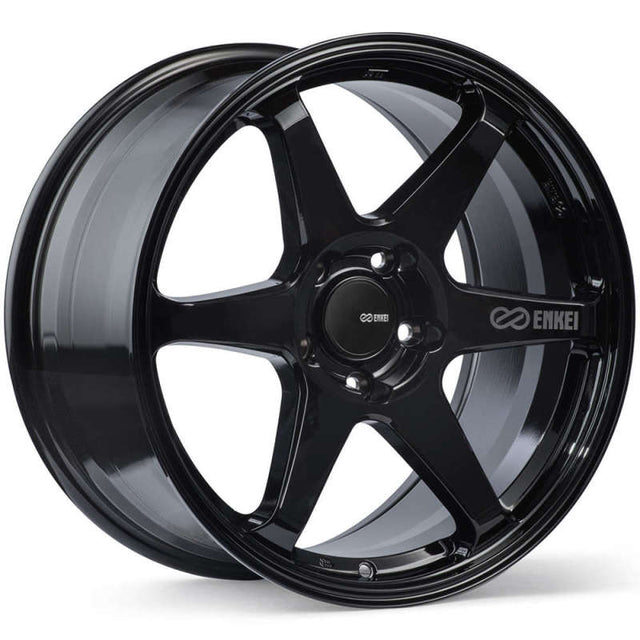 Enkei T6R Wheel in Gloss Black - 18x9.5, 5x120, 45mm Offset