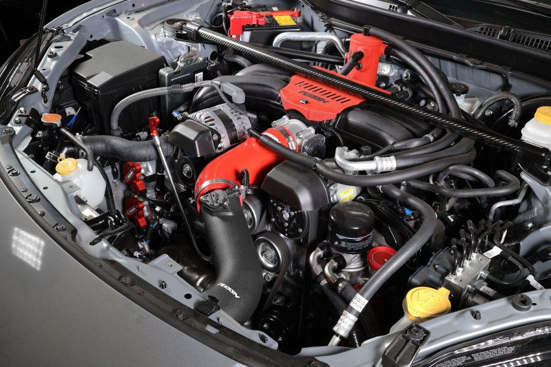 PERRIN 22-23 Subaru BRZ/Toyota GR86 Silicone Inlet Hose (3in. ID / SS Wire) - Red