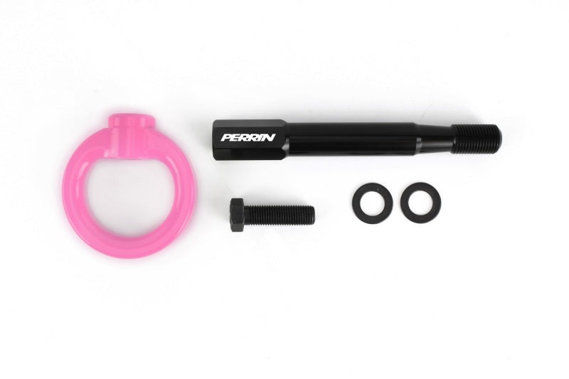 PERRIN 18-21 WRX/STI / 13-20 BRZ / 17-20 Toyota 86 Front Tow Hook Kit - Hyper Pink