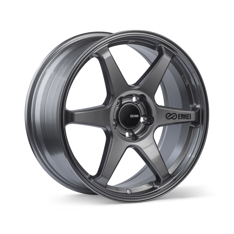 Enkei T6R Wheel in Matte Gunmetal - 18x9.5, 5x114.3, 38mm Offset