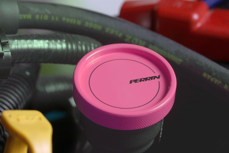 PERRIN 02-21 Subaru WRX / 2022 BRZ & GR86 / 04-21 STI / 00-18 Forester XT Oil Fill Cap - Hyper Pink