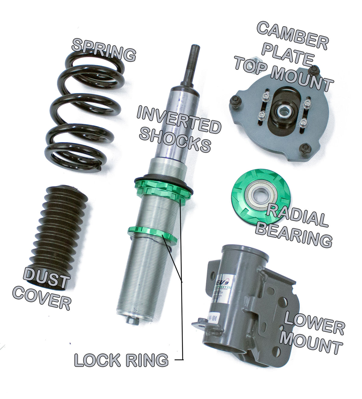 Rev9 Hyper-Street 3 V2 Coilovers for Toyota 86 (ZN6) 17-20 - product view 6