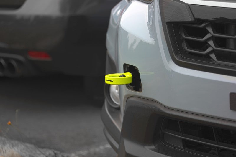 PERRIN 2022 Subaru WRX / 18-21 Crosstrek / 14-21 Forester Tow Hook Kit (Front) - Neon Yellow