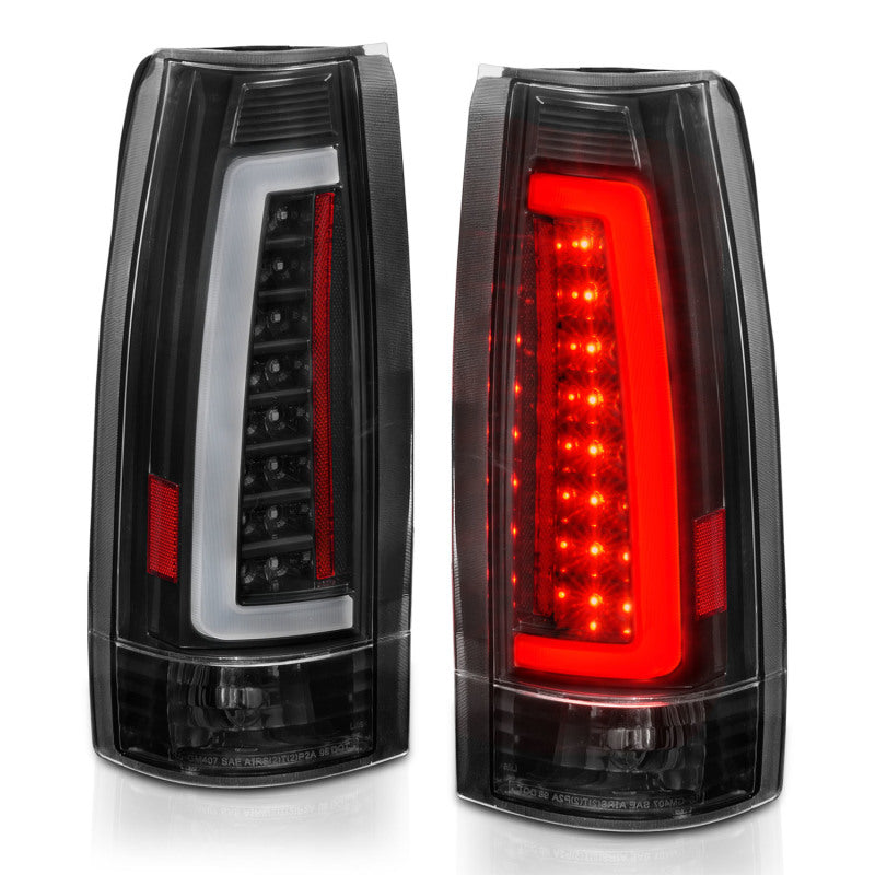 ANZO 1999-2000 Cadillac Escalade LED Taillights Black Housing Clear Lens Pair