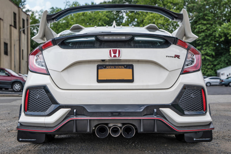 Rally Armor 17-22 Honda Civic Type R Black Mud Flap Red Altered Font Logo