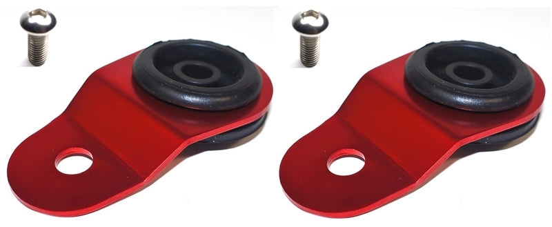 Torque Solution Radiator Mount Combo with Inserts (RED) : Mitsubishi Evolution 7/8/9