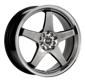 Enkei EV5 Wheel in Black w/ Machined Lip - 17x7, 4x100, 45mm Offset