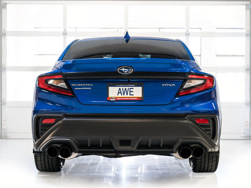 AWE Tuning 2022+ VB Subaru WRX Track Edition Exhaust - Diamond Black Tips