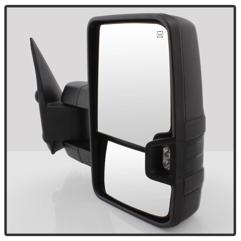 xTune Chevy Silverado 03-06 G2 Heated Smoke LED Signal Telescoping Mirrors MIR-CS03S-G2-PWH-SM-SET