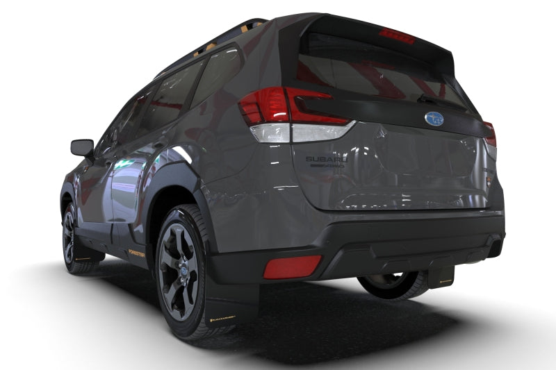 Rally Armor 22-24 Subaru Forester (Incl. Wilderness) Black UR Mud Flap w/Wild Orange Logo